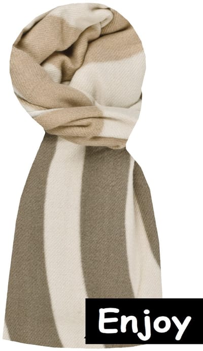 sjaal -beige -natuurlijke materialen - viscose/ cachmere langwerpig -zacht en warm