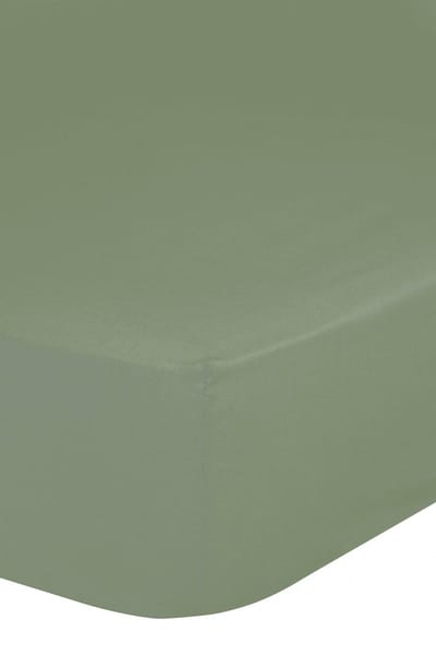 Good Morning hoeslaken effen kleur - Lits jumeaux 180x220 cm - Mistgroen - 100% Katoen jersey