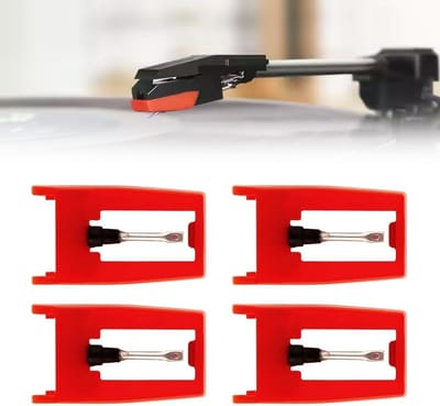 Set van 4 Universele Reserve Naalden voor Vinyl Platenspelers met Saffier en Diamant Stylus