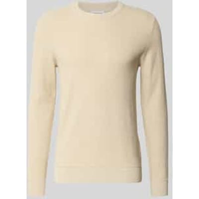 Gebreide pullover met structuurmotief en ronde hals