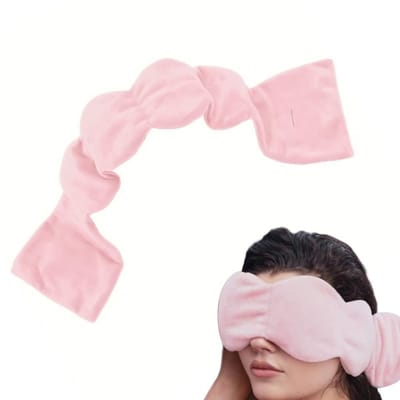 Solidchoice - Gewogen nachtmasker, gewogen oogmasker met parels en katoen, verzwaard slaapmasker, nachtmasker met gewicht om te slapen voor kamperen, meditatie, huidvriendelijke stof