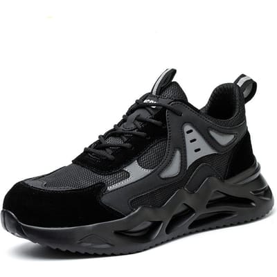 Heren Werk Veiligheidsschoenen Dames Lichtgewicht Anti-smash Anti-perforatie Werksneakers Onverwoestbare Beschermende Veiligheidslaarzen 39 zwart