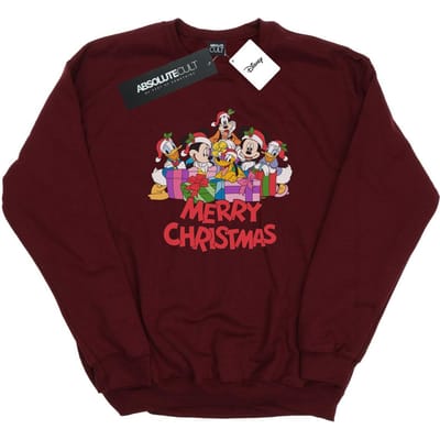 Disney Heren Mickey Mouse en vrienden Kerstmis Sweatshirt (Bourgondië)