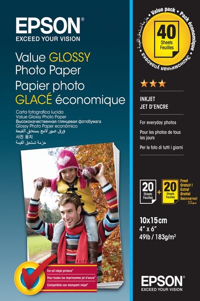 Epson Value Photo Papier Glossy - fotopapir - 20 ark
