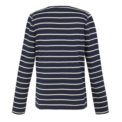 Regatta Dames/Dames Federica II Stripe T-shirt met lange mouwen (Marine / Licht Vanille)