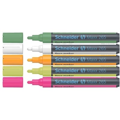 Schneider Schreibgeräte Viltstift Decomarker Maxx 265 Karton Box sortiert, 5 Stück 126595 5 stuk(s)