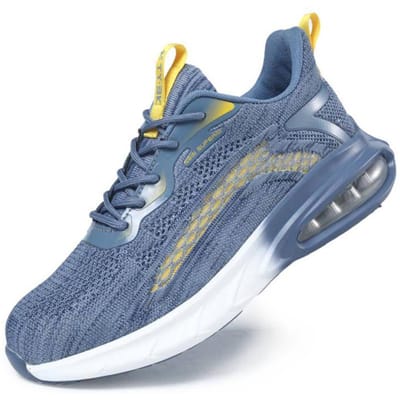 Air Cushion Werk Sneakers Ademende Veiligheidsschoenen Heren Dames Werkschoenen Stalen Neus Werklaarzen Lekvrije Veiligheidslaarzen Unisex 36 gray