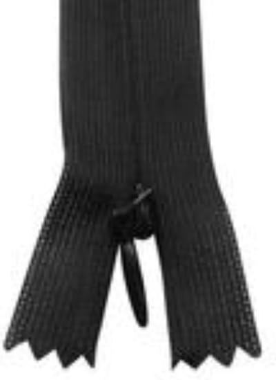 YKK Blinde rits - Zwart - Kunststof 4mm - Naad-verdekt - 15 cm - Per Stuk.
