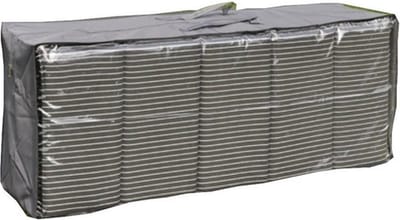 Tuinkussen beschermhoes/opberghoes - waterafstotend - polyester - 125 x 32 x 50 cm
