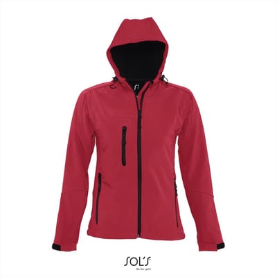 SOL'S Women´s Hooded Softshell Jacket Replay L849 - Pepper Red - L