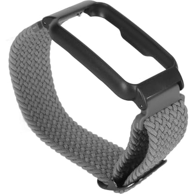 Nylon Horlogeband Vervanging Polsband Verstelbaar Sport Ademend Horlogeband met Behuizing voor Oppo Gratis grijs