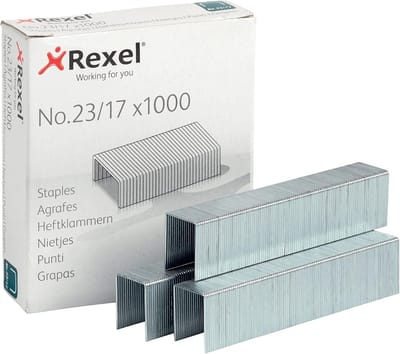 Stalen nietjes 23/17 voor nietmachines - 1000 stuks