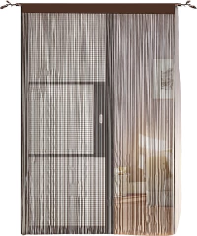 CRLYN® Deurgordijn Kralen - Macrame - Bruin - 90x200cm