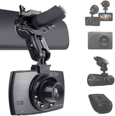 Dashcam Spiegelhouder - Autocamera Bevestiging - Veilig Rijden - 360 Graden Draaibaar - 13-51mm Klem - Zwart