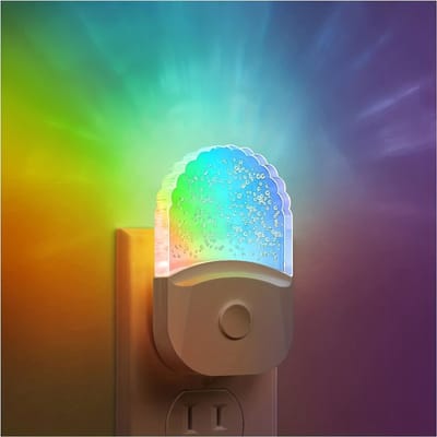 2-delige wandgemonteerde LED-nachtlamp met 8-kleuren veranderende RGB-verlichting