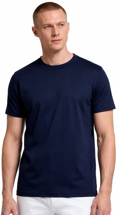 Getailleerd Glans Shirt Heren - Blauw - Satijn Look - Tshirt