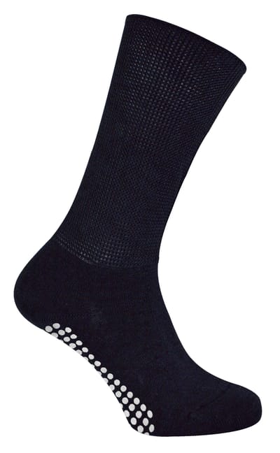 Dr.Socks - Extra brede oedeemsokken met grips - Zwart