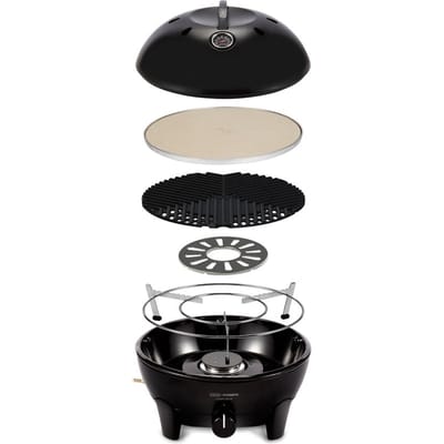 CADAC Dometic - Glamp Chef 40 - Luxe Gas BBQ - Pizzasteen - Percolatorhouder - Pandrager