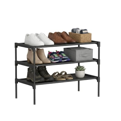 SONGMICS - Schoenenrek - Schoenenrek met 3 Lagen - Metalen Frame - Ruimtebesparend voor Hal of Gang