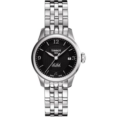 Tissot Le Locle Automatisch Mechanisch Uurwerk 30m Waterbestendig Horloge 25,3 mm Zwarte Wijzerplaat Roestvrijstalen Kast Roestvrijstalen Armband T41.1.183.54 Regular Watch Box,Black Dial black