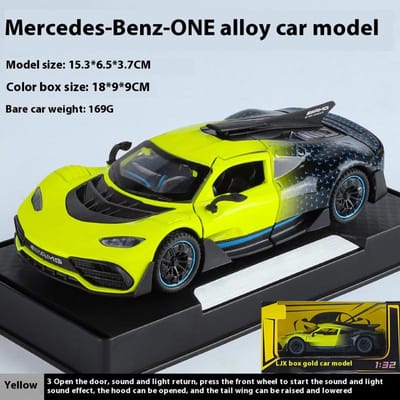 1:32 Mercedes Benz Amg One Supercar Alliage Métal Moulé Sous Pression Modèle Voiture Son & Lumière Loisirs Objets de Collection Cadeaux d'Anniversaire Pour Petit Ami