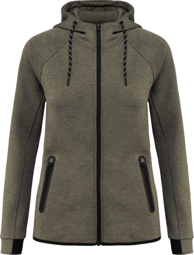 PROACT® Damesjas met capuchon performance PA359 - Light Khaki Heather - XL