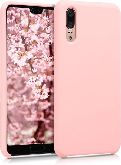 kwmobile telefoonhoesje geschikt voor Huawei P20 - Hoesje met siliconen coating - Smartphone case in mat roségoud