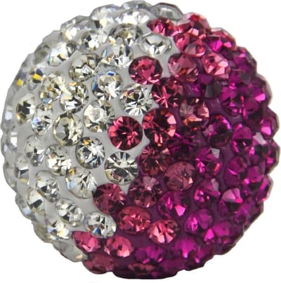 Quiges Verwisselbaar Bolletje met Zirkonia Roze 12mm - 12B005
