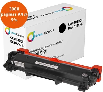 Brother TN-2420 - Toner Zwart - 3000 pagina's - Huismerk Compatible - Geschikt voor Brother DCP L2110 DCP L2110D DCP L2510 DCP L2510D DCP L2530 DCP L2530DW DCP L2537DW DCP L2550 DCP L2550DN HL L2310 HL L2310D HL L2350 HL L2350DW HL L2357DW HL L2370