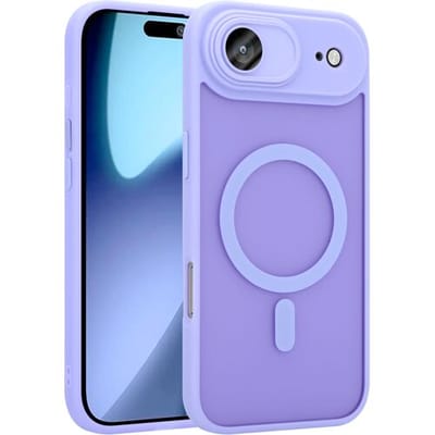 Coverzs luxe matte Magneet hoesje geschikt voor iPhone Air met camera cover (Paars) – sterke case met premium bescherming, dun ontwerp en perfecte pasvorm - Camerabescherming
