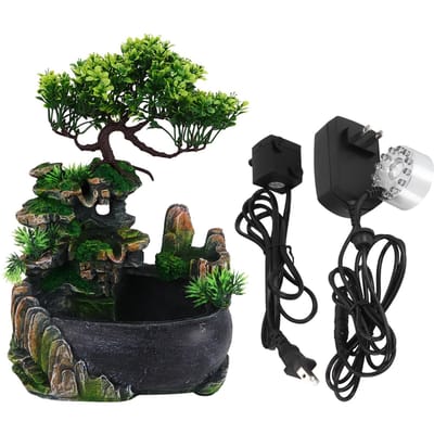 Humidificateur de cascade de fontaine de bureau d'atomisation pour la décoration de bureau à la maison US Plug 110V