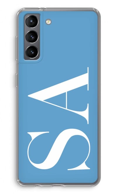 Gepersonaliseerd - Case Company® - Hoesje geschikt voor Samsung Galaxy S21 hoesje - Monogram N°2 - Soft Cover Telefoonhoesje - Bescherming aan alle Kanten en Schermrand