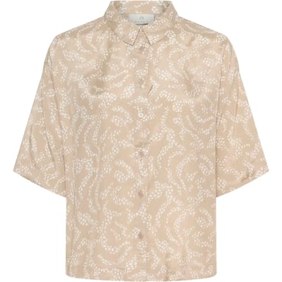 Overhemd met lang mouwen Baggy fit Feather Gray/Chalk Lace Print grey white
