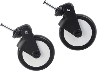 Allecto Plus - Accessoire met Rubberen Wielen voor Kinderwagen D: 13 Cm - Voor- en Achterwielen - Yoya/Volvo Kinderwagen - Inclusief Gereedschap - Een paar wielen