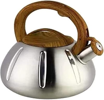 Waterkoker met fluit - Theepot voor kookplaat - Water koken - Hout anti-hitte handvat - 3L capaciteit