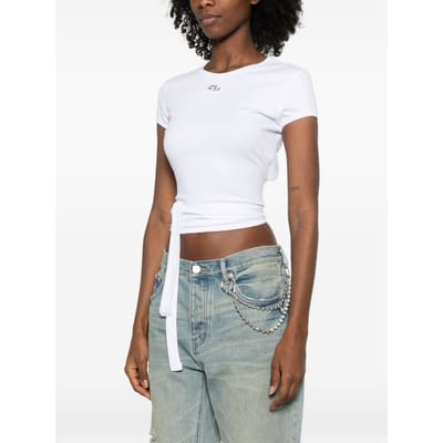 Diesel T-shirt geknoopt witte vrouw