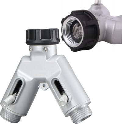 Stalco XTR Serie - Dubbele Waterverdeler - Aluminium - Voor Tuin - Weerbestendige Materialen