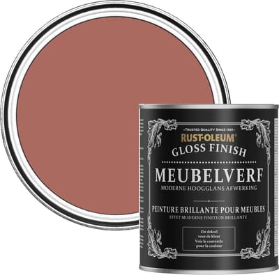 Rust-Oleum Rood Meubelverf Hoogglans - Zalm 750ml