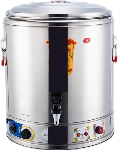 Rvs Heetwaterketel - Waterdispenser Boiler - Bedrijfskeuken - Drievoudige Isolatie - 100 Liter - Zilver