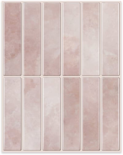 24Supply Plaktegels - 10 Stuks - Glans - Roze - 25.4cmx20cm
