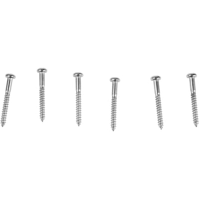 Lot de 6 vis de chevalet de guitare Pièces de montage Accessoires pour instrument de musique électrique Argent gray
