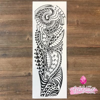 GetGlitterBaby® - Tattoo Sleeve / Tijdelijke Henna Plak Tattoos / Nep Tatoeage voor Volwassenen / Fake Temporary Tattoo Sticker - Tribal