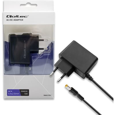 Qoltec 5W plug-in voeding |   5V |   1A |   5.5*2.5