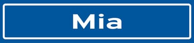Fotofabriek Straatnaambord Mia | Straatnaambord met naam | Cadeau Mia