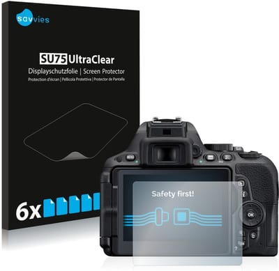 Savvies - Screenprotector voor Nikon D5500 - Folie Beschermfolie transparant 6 Stuks