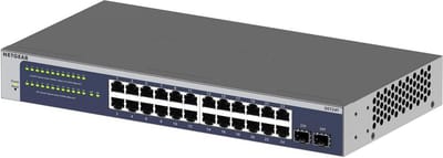 Netwerk Switch - Poorten Hub - Apparaten Verbinden - 24 Gigabit Poorten - 50 Watt - Zwart