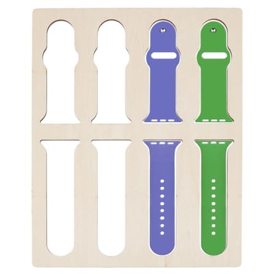 Dailygoods- Horlogeband Sjabloon 4-gaats - Laser Snijbestand - DIY Knutselgeschenken - Geschikt voor Grote Productie - Hoogwaardige Houtmaterialen - Totale Grootte 272 x 200 x 5 mm