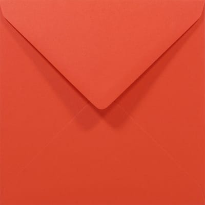Gladde rode enveloppen 14x14 - vierkant - K4-140 - 140 x 140 mm - 50 stuks - NK natgelijmde - 80 gram - Rainbow - Netuno