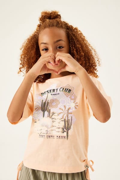 GARCIA Meisjes T-shirt Oranje - Maat 104/110