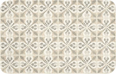 Badmat 80x50 cm - Antislip - Tegel - Motief - Beige - Badmatten voor badkamer - Badkamermat - Douchemat - Badkamer mat